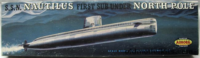 Aurora 1/242 Atomic Submarine SSN Nautilus SSN-571 - First Under The North Pole, 708-98 plastic model kit